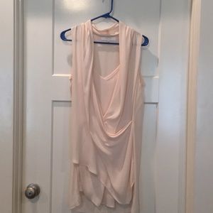 Astro Sleeves silk blush pink top